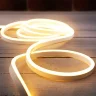 Шнур светодиодный гибкий неон LED SMD 8х16мм 120LED/м односторонний тепл. бел. 5м Neon-Night 131-006 - фото