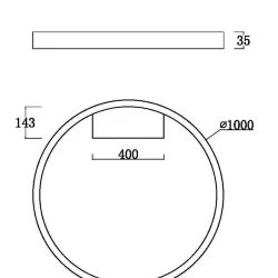 Потолочный светильник Рим / Rim 3000К 61Вт (Черный) MOD058CL-L65B3K