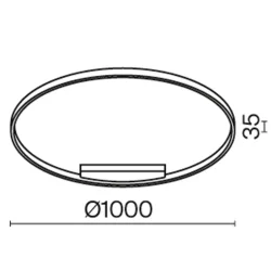 Потолочный светильник Рим / Rim 3000К 61Вт (Черный) MOD058CL-L65B3K