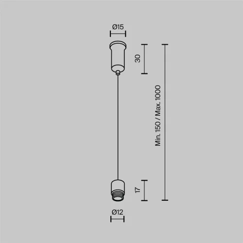 Тросовый подвес 1000мм для системы Shelf (Черный) CA028SW-L1000-B - фото 5