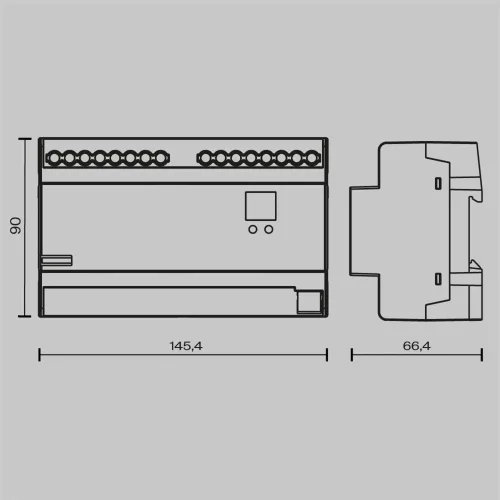 Диммер DALI DT6 четырёхканальный TRIAC 230VAC DIN (Белый) - фото 3