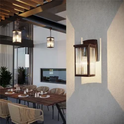 Настенный уличный светильник Lame D кофе IP33 GL 1006D (047202)