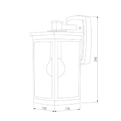 Настенный уличный светильник Lame D кофе IP33 GL 1006D (047202)