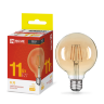 Лампа светодиодная LED-GL95-deco gold 11Вт 230В E27 3000K 1040Лм 95мм золотистая IN HOME - Фото