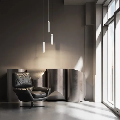 Подвесной светодиодный светильник DLR035 12W 4200K белый матовый - фото 4