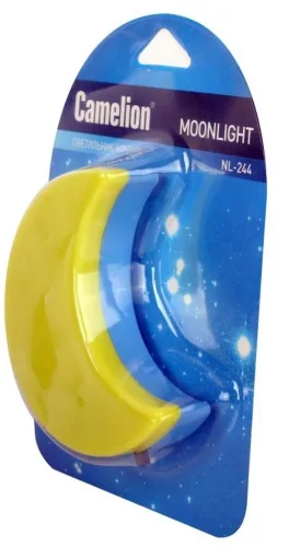 Светильник светодиодный NL-244 'Месяц' 220В ночник с выкл. желт. Camelion 14264 - фото 7