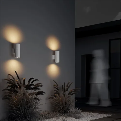 Настенный светильник (бра) Rando E27х2 60Вт IP 54 (Белый) - фото 12