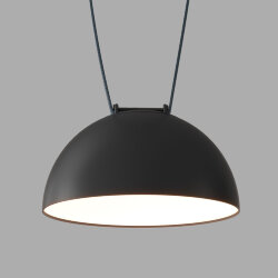 Cветильник для трека-ремня Belty Smart, серия Flow со светодиодом, D220*H117мм, 48V DC, 24W, RA90, 120°, 3000-5700K, IP20, черный, алюминий, Denkirs DK5660-BK