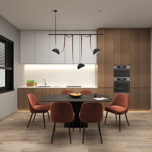 DK5660-BK Cветильник для трека-ремня Belty Smart, серия Flow со светодиодом, D220*H117мм, 48V DC, 24W, RA90, 120°, 3000-5700K, IP20, черный, алюминий. Фото 6