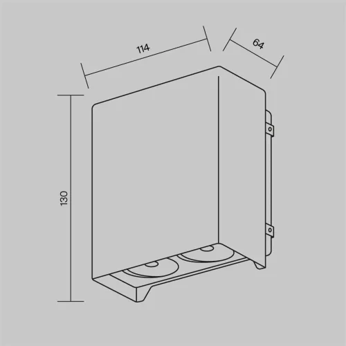 Настенный светильник (бра) Shell 3000K 15Вт IP 54 (Черный) - фото 2