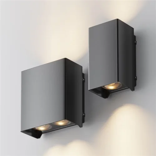 Настенный светильник (бра) Shell 3000K 15Вт IP 54 (Черный) - фото 6