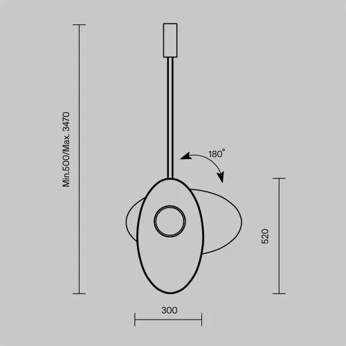 Подвесной светильник Evolution 3000К 9Вт (Черный) - фото 2