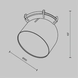 Подвесной светильник Чаша / Cup Parity 3000K 12Вт 120° белый (Черный) TR124B-12W3K-W