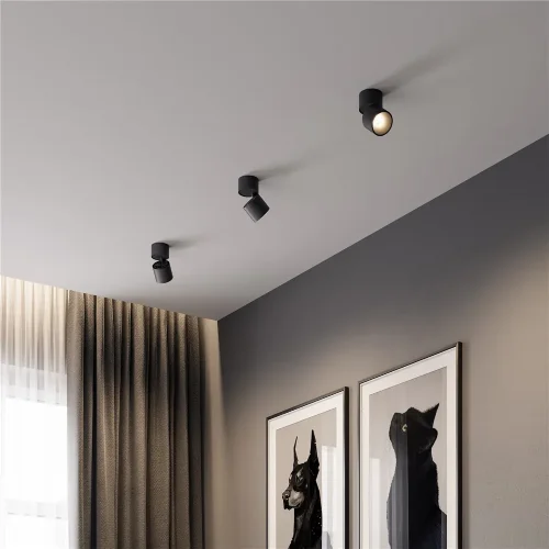 Светильник потолочный поворотный светодиодный Rolly 9W 3000K черный 25112/LED - фото 4