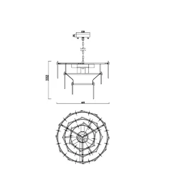Подвесной светильник Freya FR5197PL-05BS (Латунь)