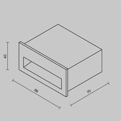 Подсветка для лестниц Футо / Futo 3000К 3Вт IP 65 41° (Черный) O512SL-L3B3K - фото 2