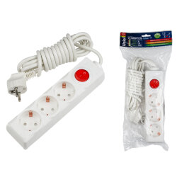 S-GCD3-3B Удлинитель Uniel серии Стандарт, с-з, 3 гн., шнур 3 м, выкл.