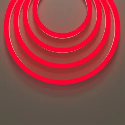 Гибкий неон 25х13 220В 8Вт/м Красный IP65 50м (Белый) 201233