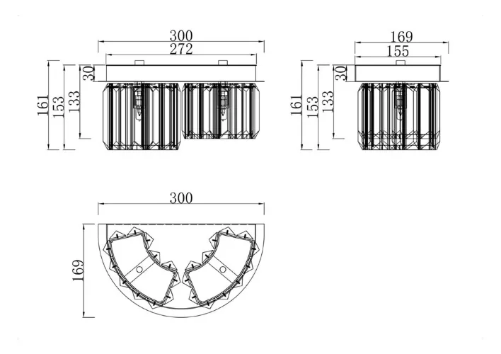 Настенный светильник (бра) Colline G9x2 (Хром) - фото 4