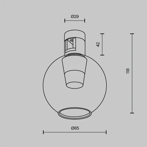 Трековый светильник Пузырь / Bubble Flarity 4000K 2Вт 120° (Черный) TR148-1-3W4K-B - фото 11