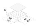 Универсальный офисный светодиодный светильник Грильято 20 Вт IP44 200x200x40 мм 6000K Опал - фото 2
