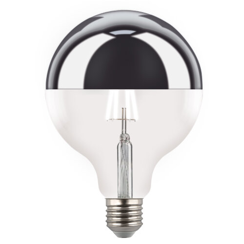 LED-G125-4W-4000K-E27-CL MIRROR-CHROME PLS02WH Лампа светодиодная, Форма шар, прозрачная колба с зеркальным отражателем. Серия Sky, Белый свет 4000K - фото 1