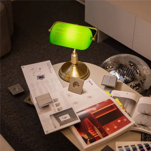 Настольный светильник Kiwi E27х1 40Вт (Латунь) - фото 5