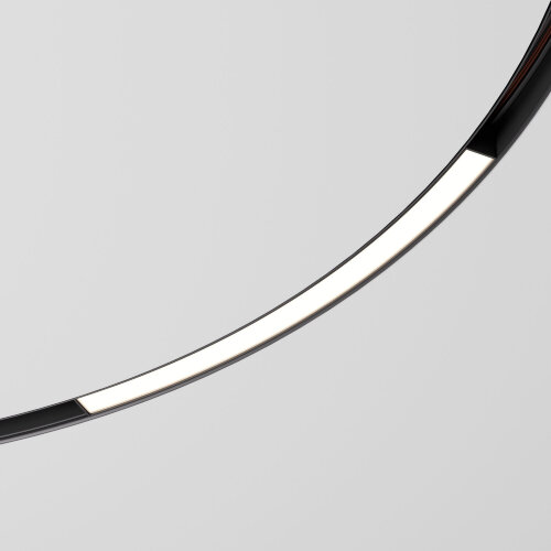 Slim Magnetic Трековый светильник для радиусного шинопровода 16W 4200K Planar чёрный O 1200мм - фото 1