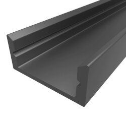 Профиль чёрный накладной алюминиевый анодированный LC-LP-0716-2