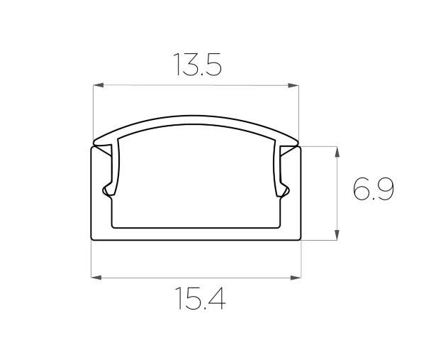 Профиль чёрный накладной алюминиевый анодированный LC-LP-0716-2 - фото 3