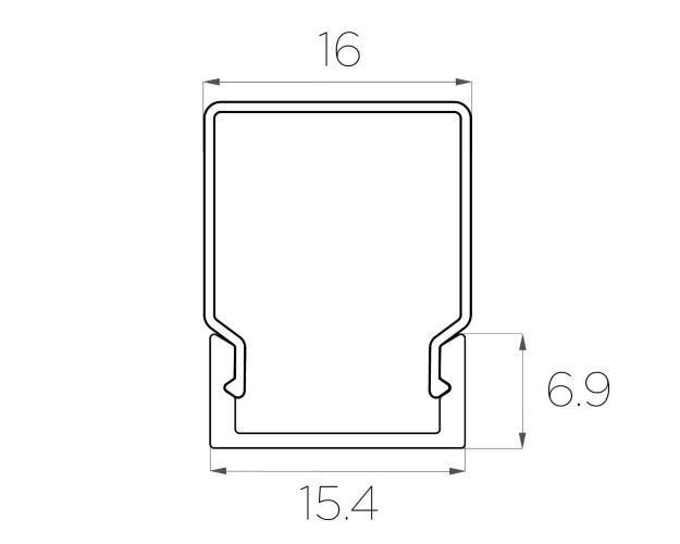 Профиль чёрный накладной алюминиевый анодированный LC-LP-0716-2 - фото 4