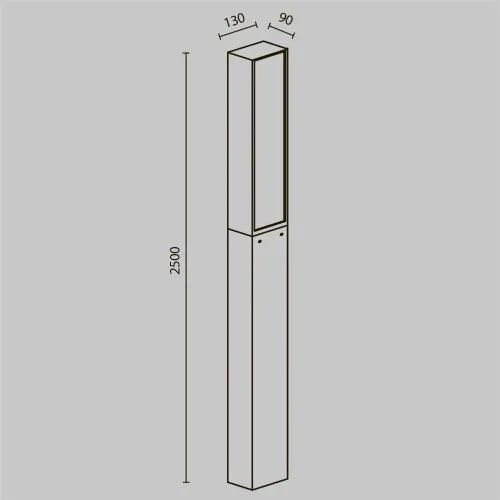 Садово-парковый светильник Blitz 3000К 40Вт IP 65 (Графит) - фото 10