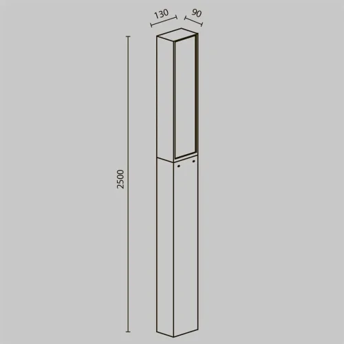 Садово-парковый светильник Blitz 3000К 40Вт IP 65 (Графит) - фото 10