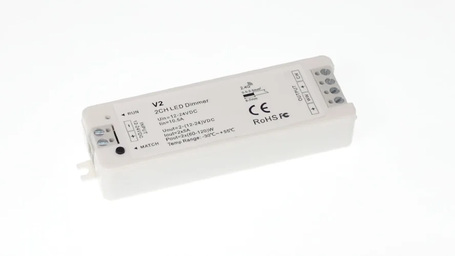 Диммер V2 IC30 CCT/DIM (12-24V, 2ch x 5A, 120/240W) - фото I