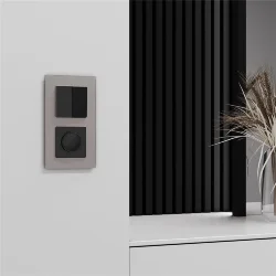 Рамка из стекла на 2 поста Senso дымчатый soft-touch W0023117