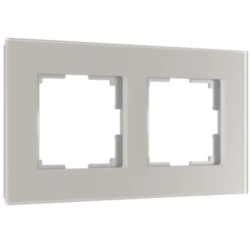 Рамка из стекла на 2 поста Senso дымчатый soft-touch W0023117 - фото 4