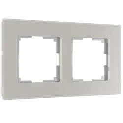 Рамка из стекла на 2 поста Senso дымчатый soft-touch W0023117