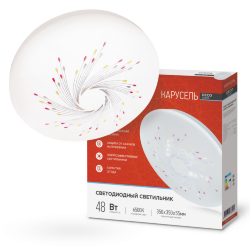 Светильник светодиодный серии DECO КАРУСЕЛЬ 48Вт 230В 6500К 4320Лм 380х55мм IN HOME