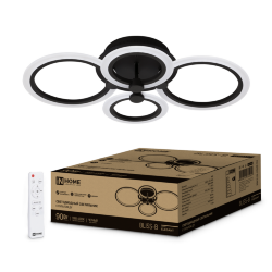 Светильник светодиодный ELEGANT BLISS-B 90Вт 230В 3000-6500K 610х400х130мм c пультом ДУ черный IN HOME