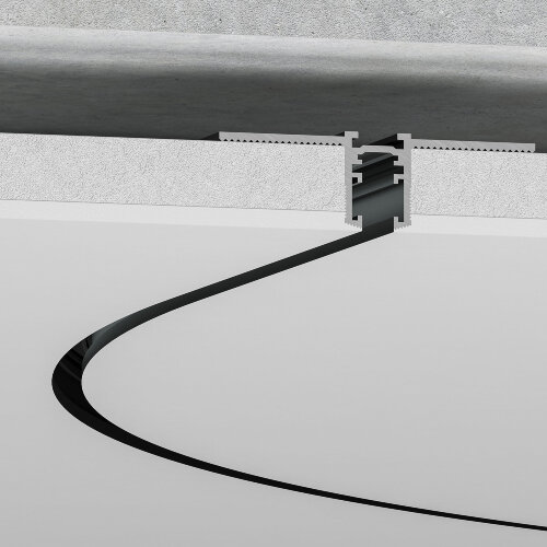 Mini Magnetic Шинопровод под ГКЛ 12,5 мм черный O600 - Фото 3