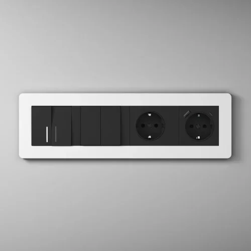 Розетка с заземлением (черный матовый) W1171008 - фото 3