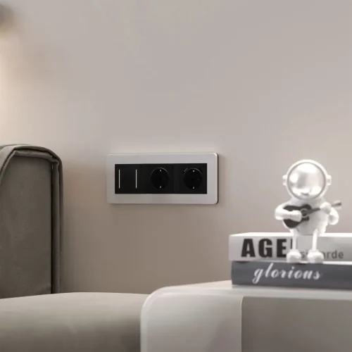 Розетка с заземлением (черный матовый) W1171008 - фото 5