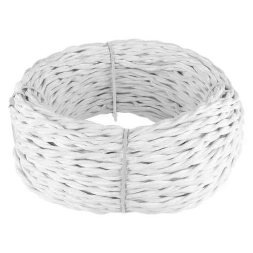 Ретро кабель витой 2х1,5 белый 20 м W6452201 - фото
