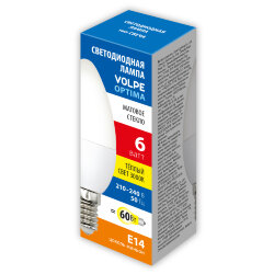 LED-C37-6W-3000K-E14-FR-SLS Лампа светодиодная, Форма свеча, матовая, Теплый белый свет 3000K