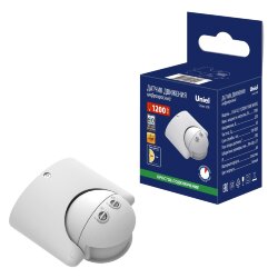 USN-R22 1200W-180R WHITE Датчик движения ИК, 12м, 10сек, 7мин., IP44, Белый, TM Uniel