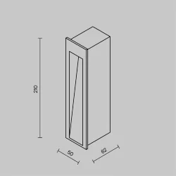Подсветка для лестниц Холм / Knoll 3000К 4Вт IP 65 95° (Черный) O513SL-L4B3K