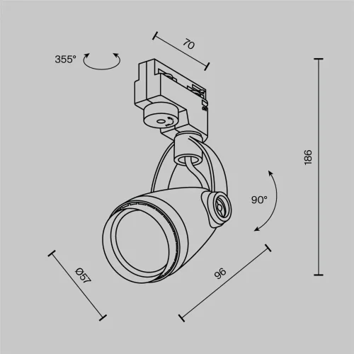 Трековый светильник Кело / Celo Unity GU10 50Вт (Белый) TR001-1-GU10-W - фото 11