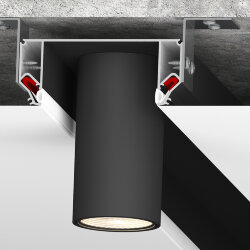 Профиль Flod для создания декоративных ниш в натяжном потолке, алюминий, черный, Denkirs DK5850-BK