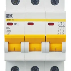 Выключатель автоматический модульный 3п B 10А 4.5кА ВА47-29 KARAT IEK MVA20-3-010-B