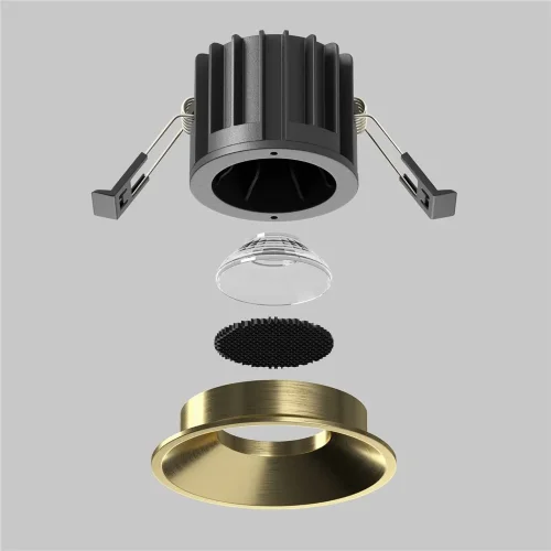 Встраиваемый светильник Round 3000K 12W 50° (Латунь) - фото 5